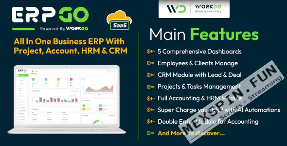 ERPGo SaaS - [Extended Licence] - All In One Business ERP With Project, Account, HRM, CRM & POS