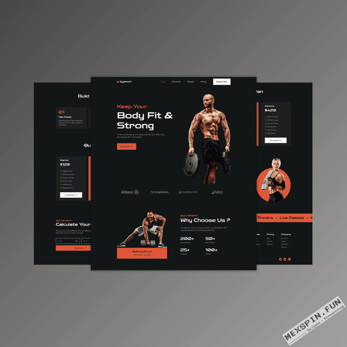 Responsive Gym Website with HTML CSS & JavaScript